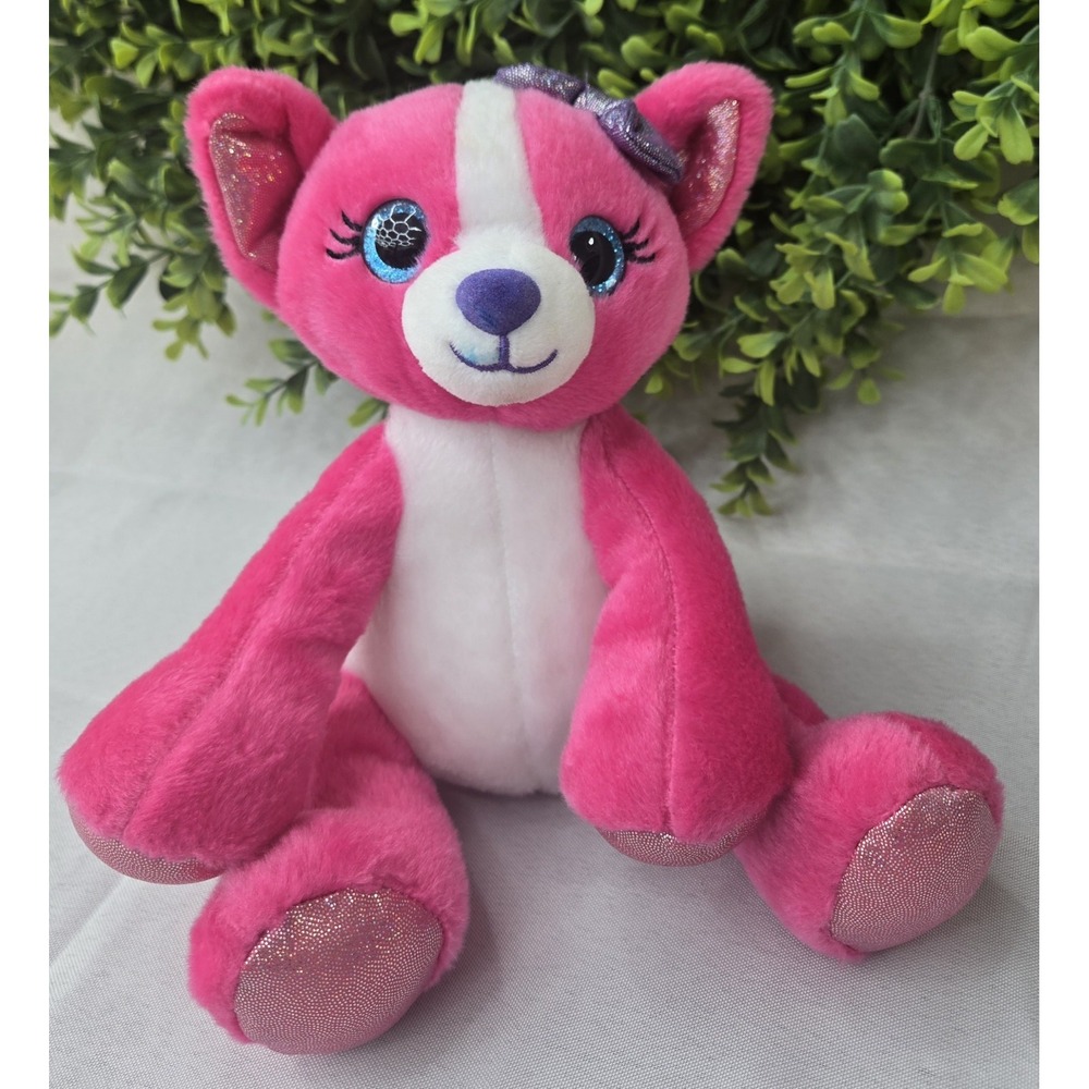 First & Main Gal Pals Chelsea Chihuahua Plush Pink White Dog Glitter Eyes 6283KG